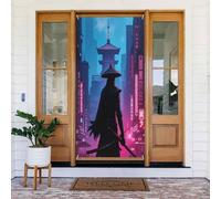 Cool Samurai Stampa No.3 Coperture decorative per porte, striscione decorativo per interni/esterni, primavera, estate, autunno, inverno, Halloween, Natale, decorazioni per la casa