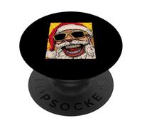Cool Santa Head Ritratto Festa di Natale Opere PopSockets PopGrip Adesivo