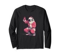 Cool Santa Si muove con VR Headset per Il Gioco di Natale Maglia a Manica