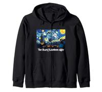 Cool Sarcastic Vincent Van Gogh The Starry Halloween Night Felpa con Cappuccio