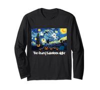 Cool Sarcastic Vincent Van Gogh The Starry Halloween Night Maglia a Manica