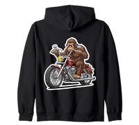 Cool Sasquatch Riding Classic Moto Big Foot Felpa con Cappuccio