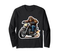 Cool Sasquatch Riding Classic Moto Moto Big Foot Maglia a Manica