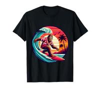 Cool Sasquatch sulla tavola da Surf Surf Onde Tropicali del Tramonto Maglietta