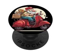 Cool Scooter Delivery Pizza Costume per Ragazzi e Ragazze PopSockets PopGrip Adesivo