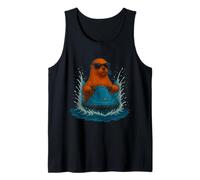Cool Sea Lion con occhiali da sole Jet Ski Rider Summer Vibes Canotta