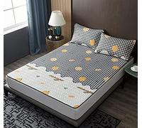 Cool set di federe per materasso, biancheria da letto in seta di ghiaccio, 3 pezzi, lavabile。