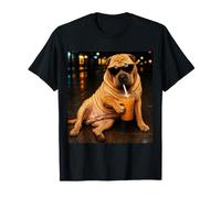Cool Shar Pei Dog Razza caffè Ghiacciato Cani Amante per Uomini Donne Maglietta