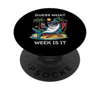 Cool Shark 2025 Settimana Indovina che settimana è divertente amante degli squali PopSockets PopGrip Adesivo