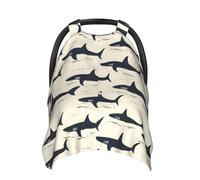 Cool Shark Print Baby Car Seat Covers, traspirante allattamento copertura allattamento al seno, copertura passeggino, baldacchino seggiolino auto bambino bambino bimbi ragazze neonati Essentials