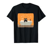 Cool Shower Cat Graphic Costume per Adulti e Bambini Maglietta