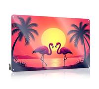 Cool Signs For Bedroom Sunset Serenade: Flamingos In Love Tin Sign Hot Beer Targa in latta Birra Targa in latta vintage Set (20 x 30 cm)