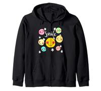 Cool Silhouette Happy Smile Face Illustration Graphic Design Felpa con Cappuccio