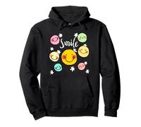 Cool Silhouette Happy Smile Face Illustration Graphic Design Felpa con Cappuccio