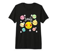 Cool Silhouette Happy Smile Face Illustration Graphic Design Maglietta Premium