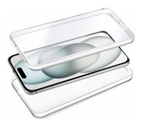 Fantastica custodia in silicone anteriore/posteriore trasparente 3D per iPhone 15