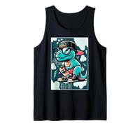 Cool Skate Dino Baby Dinosaur Cartoon for Kids Canotta