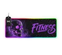 Cool Skull Fitn Nero Viola Wirel Ricarica Glowing Big Mouse pad per Scrivania Scrittura Incandescente 89,9 x 40,6 cm tappetino per Mouse