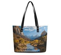 Cool Skull Graphics Borsa tote in pelle per le donne Borse con manico superiore Borse Casual Lavoro Tote Borsa a tracolla da viaggio, Parco nazionale di Zion, 29*34*14cm, Parco nazionale di Zion