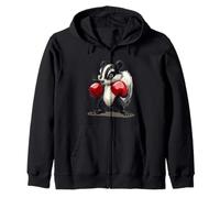 Cool Skunk per gli amanti del pugile e dello sport Felpa con Cappuccio