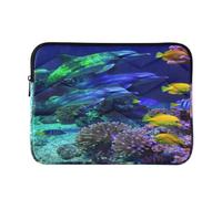 Cool Sleeve per computer portatili 15 pollici+3D Coral Tropical Fish Deep | 15 pollici+borsa con cerniera per le donne latitude caso L