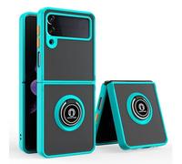 COOL SMARTPHONES & TABLETS ACCESSORIES Custodia per Samsung F926 Galaxy Z Flip 3 Anello Rigido Celeste