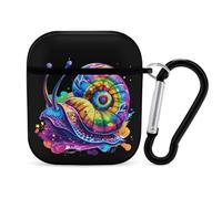 Cool Snail Rainbow Colors Custodia compatibile con AirPods 1/2 custodie protettive cover rigida per donne e uomini