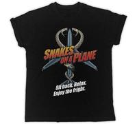 Cool Snakes On A Plane Men Present T Shirt Black XL