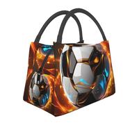 Cool Soccer Ball Lunch Bag per donne e uomini riutilizzabile Lunch Tote Bags isolato Lunch Box a prova di perdite Borsa per il pranzo Grande Capacità Cooler Food Lunch Container per il lavoro viaggi