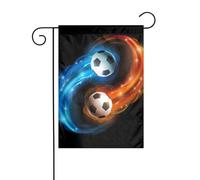 Cool Soccer Ball Print Piccolo Natale Yard Garden Flags Double Sided Xmas Lawn Decoration For Outside Yard