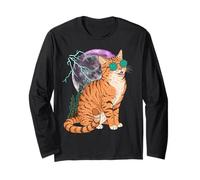 Cool Space Tiger Sunglasses Galaxy Lightning Tiger Maglia a Manica