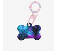Cool Star River stampa di moda Dog Tags portachiavi acrilico forma osso del cane a doppia faccia tag modello per cani e gatti