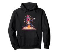 Cool Starting Rockstar Rocket Costume con Chitarra elettrica Felpa con Cappuccio