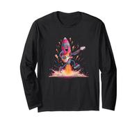 Cool Starting Rockstar Rocket Costume con Chitarra elettrica Maglia a Manica