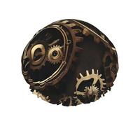 Cool Steampunk Gear Print Shower Essentials Cofano per donne, grande fascia elastica lavabile per vasca da bagno cuffia da doccia