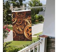 Cool Steampunk Gears Bandiera 2x3 Ft Outdoor Indoor Primavera Estate Autunno Inverno Giardino Bandiere con Occhiello Verticale Doppio Lato Festività Bandiere Banner per Decorazioni da Cortile