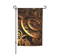 Cool Steampunk Gears Bandiere da giardino per esterni 30,5 x 45,7 cm, bandiera stagionale da giardino con occhielli bandiera esterna per decorazioni per la casa sfondo fotografico