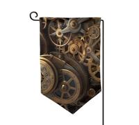 Cool Steampunk Gears Bandiere da giardino verticale su entrambi i lati bandiera della casa 30,5 x 45,7 cm bandiera stagionale primavera estate per vacanze fattoria cortile decorazione da appendere