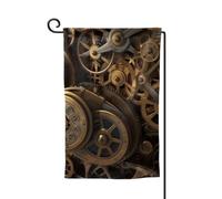 Cool Steampunk Gears Bandiere da giardino verticale su entrambi i lati bandiera della casa 30,5 x 45,7 cm bandiera stagionale primavera estate per vacanze fattoria cortile decorazione da appendere