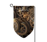 Cool Steampunk Gears Bandiere da giardino verticale su entrambi i lati bandiera della casa 30,5 x 45,7 cm bandiera stagionale primavera estate per vacanze fattoria cortile decorazione da appendere