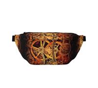 Cool Steampunk Gears, borsa a tracolla regolabile per uomini e donne, corsa, escursionismo, arrampicata, palestra, cyclette, ecc., Nero , Taglia unica