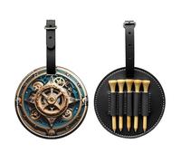 Cool Steampunk Gears - Borsa per tee da golf con stampa nera, design portatile, facile da organizzare, nero, Taglia unica