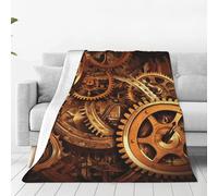 Cool Steampunk Gears Coperta ultra morbida in micropile coperta di lusso per tutte le stagioni coperta calda leggera per aria condizionata coperta per biancheria da letto divano viaggio 127 x 101,6 cm