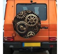 Cool Steampunk Gears Copertura per pneumatici da 35,5 cm, resistente alle intemperie e alla polvere, protezione universale per ruote di ricambio, per camper, rimorchi, SUV, camion e camper