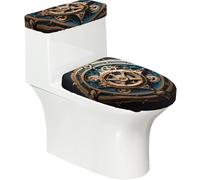 Cool Steampunk Gears - Copriwater morbidi, 2 pezzi, elastici, riutilizzabili, per WC a forma di U, decorazione per il bagno