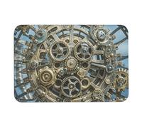 Cool Steampunk Gears Diatom fango, tappetino da bagno assorbe umidità e sporco, zerbino con retro in gomma antiscivolo, adatto sotto la porta, per pavimento del bagno, vasca, doccia, lavandino
