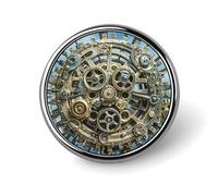Cool Steampunk Gears Distintivo rotondo personalizzato in metallo spilla da bavero distintivo adatto per abbigliamento borse cappello spilla stampata umoristica distintivo decorazioni per feste