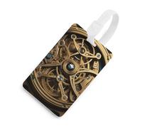 Cool Steampunk Gears, etichette per bagagli con carta d'identità, etichette resistenti per borse da viaggio, etichette impermeabili per valigie, zaini e custodie da viaggio, stile bianco