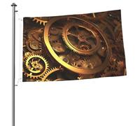 Cool Steampunk Gears Flag 0,6 x 0,9 m stampa su entrambi i lati bandiere da giardino bandiera da cortile per esterni bandiere per vacanze banner regalo con occhielli sfondo fotografico per interni ed