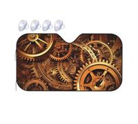 Cool Steampunk Gears - Parasole pieghevole per parabrezza auto, parasole per finestrini anteriori, per sole, calore e raggi UV, protezione solare per auto, SUV, piccolo